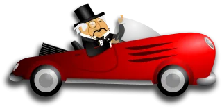 Car Red Driver Stickdatei