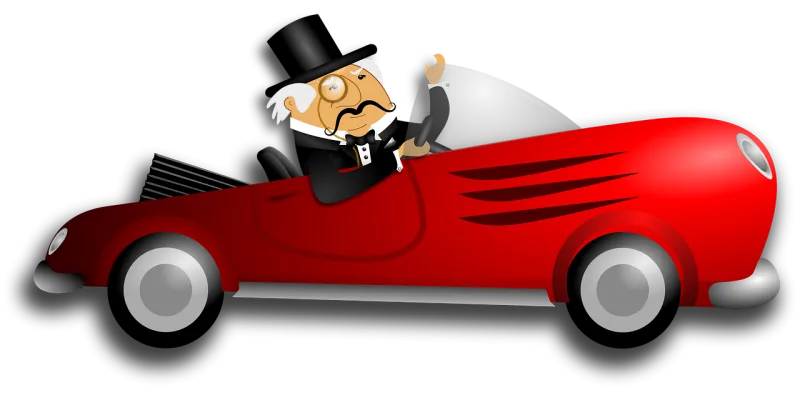 Car Red Driver Stickdatei – Fahrzeuge
