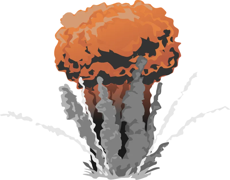 Bomb Explosion War Stickdatei – Natur