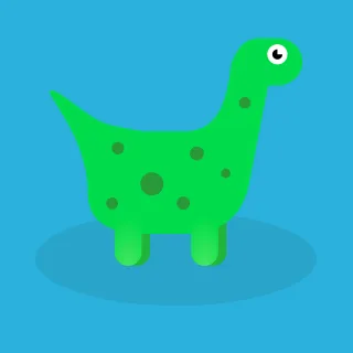 Dino Dinosaur Green Stickdatei – Kinder