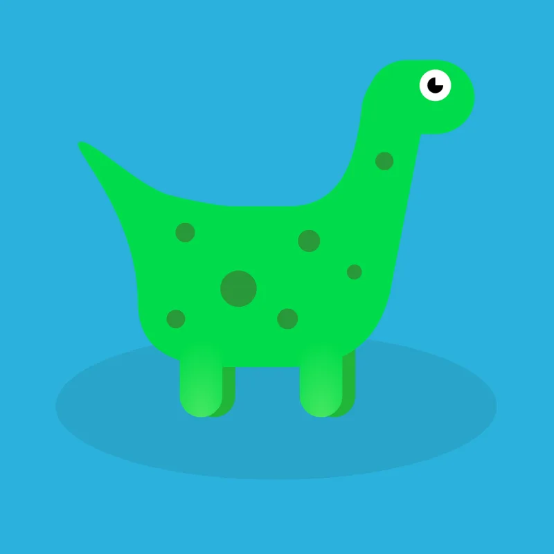Dino Dinosaur Green Stickdatei – Kinder
