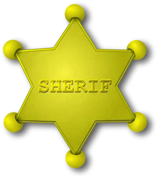 Sheriff Gold Star Stickdatei