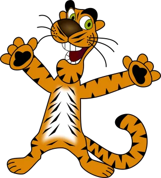 Tiger Happy Euphoric Stickdatei