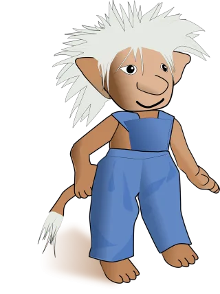 Toy Troll Blue Stickdatei