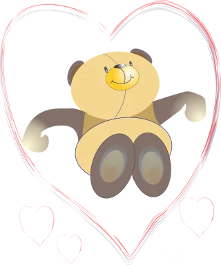 Bear Teddy Love Stickdatei