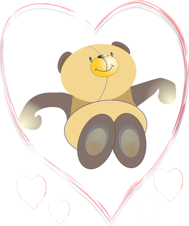 Bear Teddy Love Stickdatei – Kinder