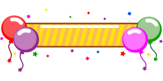 Banner Party Balloons Stickdatei
