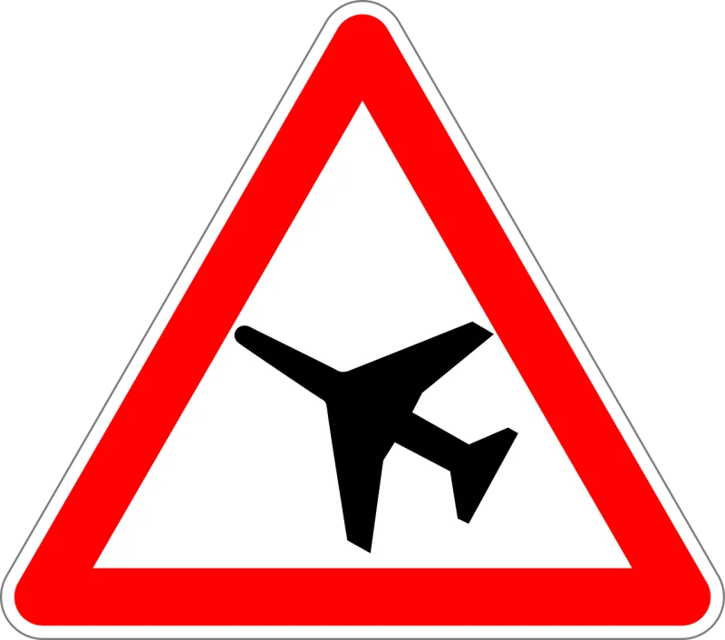 Low-flying aircraft Traffic sign Sign Stickdatei – Kinder