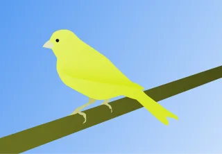 Canary Bird Warrant canary Stickdatei – Tiere