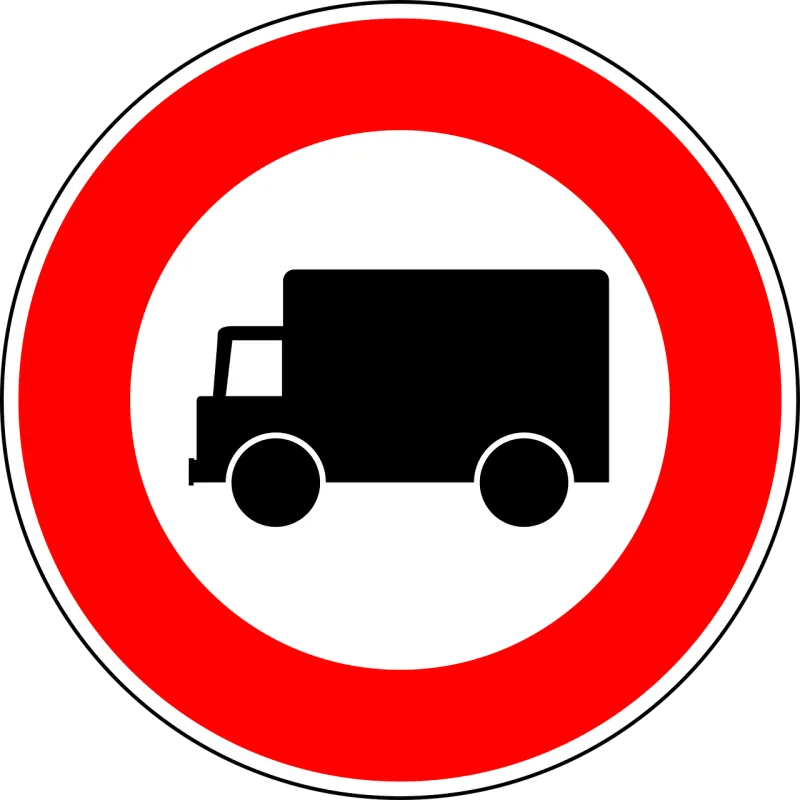 Prohibition of motor vehicles Prohibition of lorries Traffic sign Stickdatei – Fahrzeuge