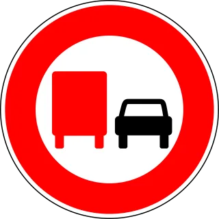 No overtaking by lorries Traffic sign Sign Stickdatei