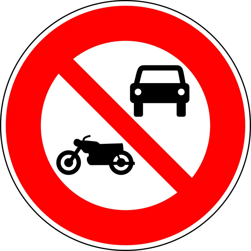 No motor vehicles No motorcycles Traffic sign Stickdatei – Fahrzeuge