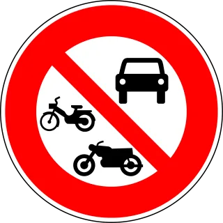 No motor vehicles No motorcycles No mopeds Stickdatei