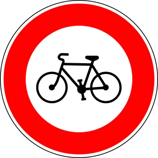 No bicycles Traffic sign Sign Stickdatei