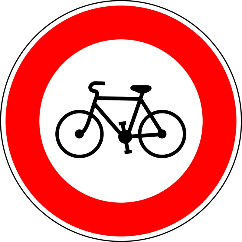 No bicycles Traffic sign Sign Stickdatei – Sport