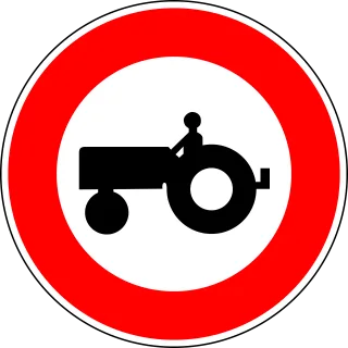No tractors Traffic sign Sign Stickdatei
