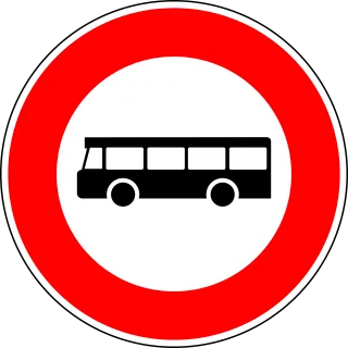 No busses Traffic sign Sign Stickdatei