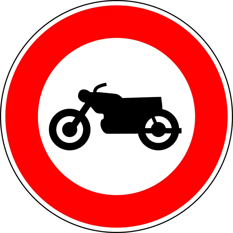 No motorcycles Traffic sign Sign Stickdatei – Fahrzeuge
