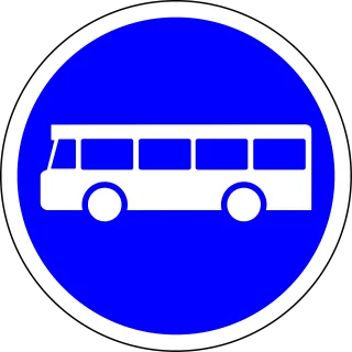 Bus lane Bus Sign Stickdatei