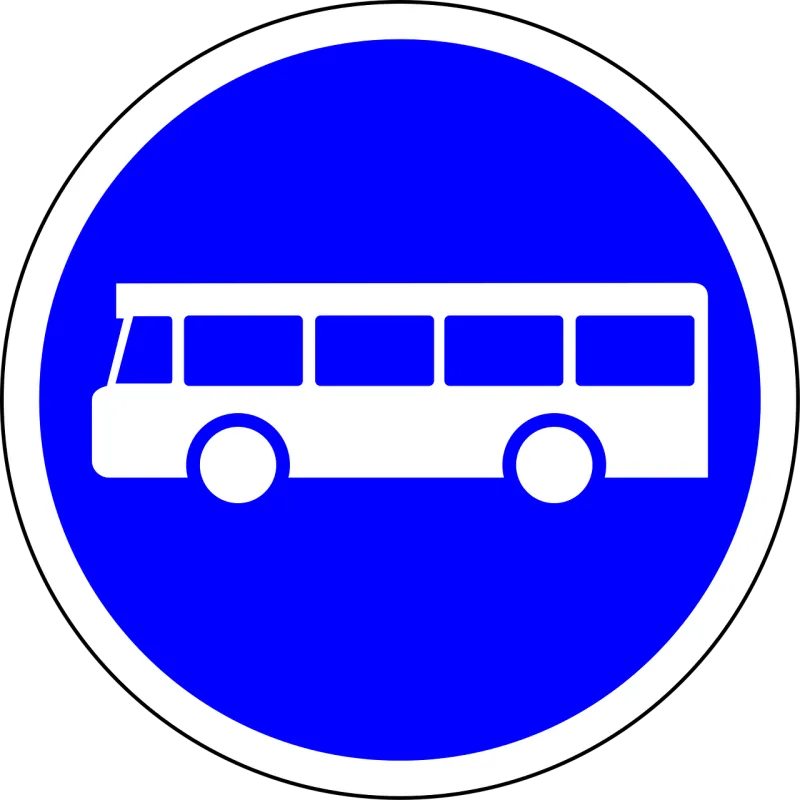 Bus lane Bus Sign Stickdatei – Fahrzeuge