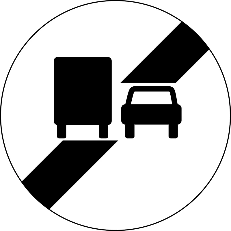 End of no overtaking by lorries Overtaking Lorries Stickdatei – Fahrzeuge