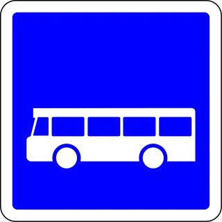 Bus lane Bus Sign Stickdatei
