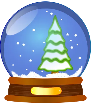 Snow globe Waterglobe Snowstorm Stickdatei