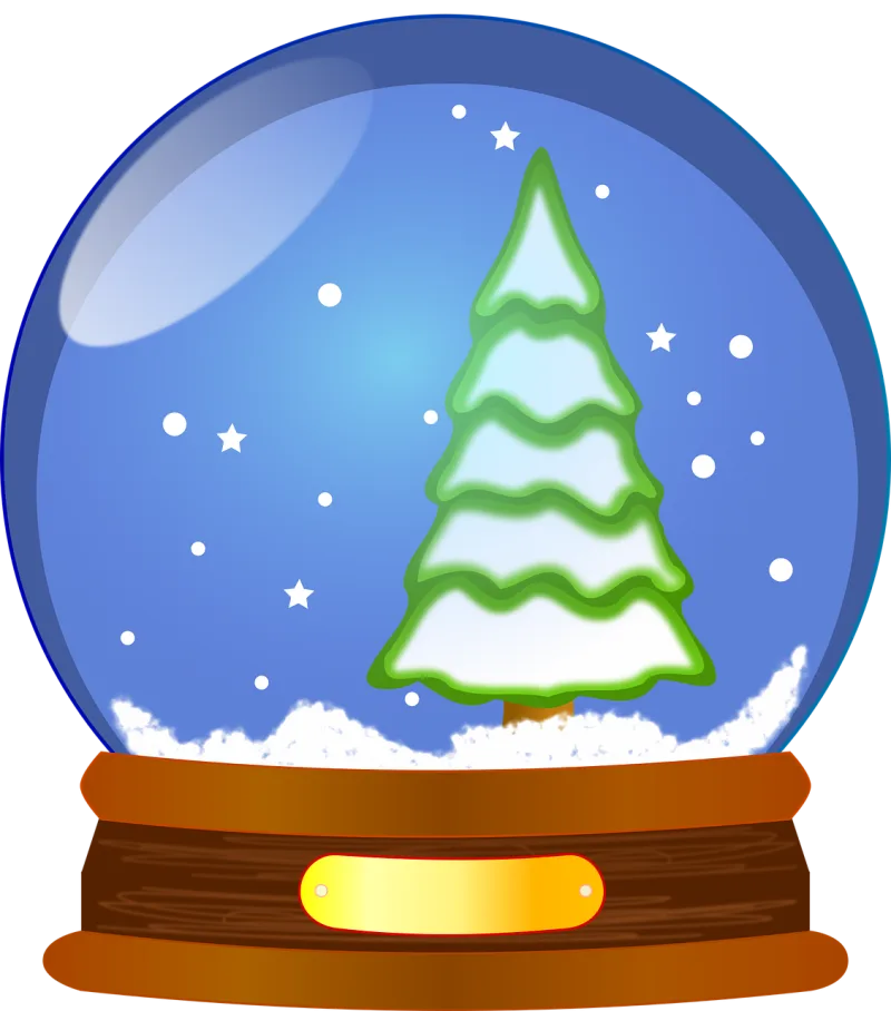 Snow globe Waterglobe Snowstorm Stickdatei – Weihnachten