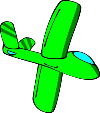 Glider Green Plane Stickdatei – Kinder