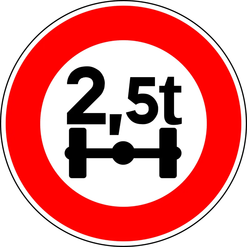 Axle load limit Load limit Sign Stickdatei – Fahrzeuge