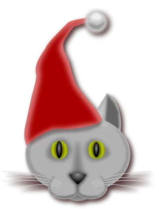Cat Christmas Animal Stickdatei