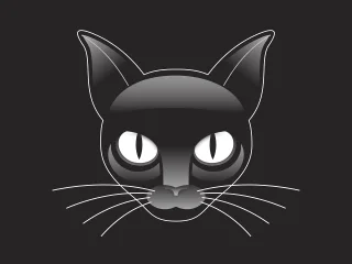 Cat Black cat Kat Stickdatei
