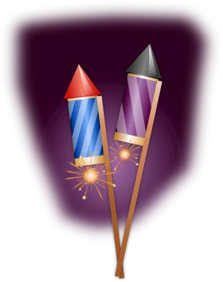 Firework Rocket New year's eve Stickdatei