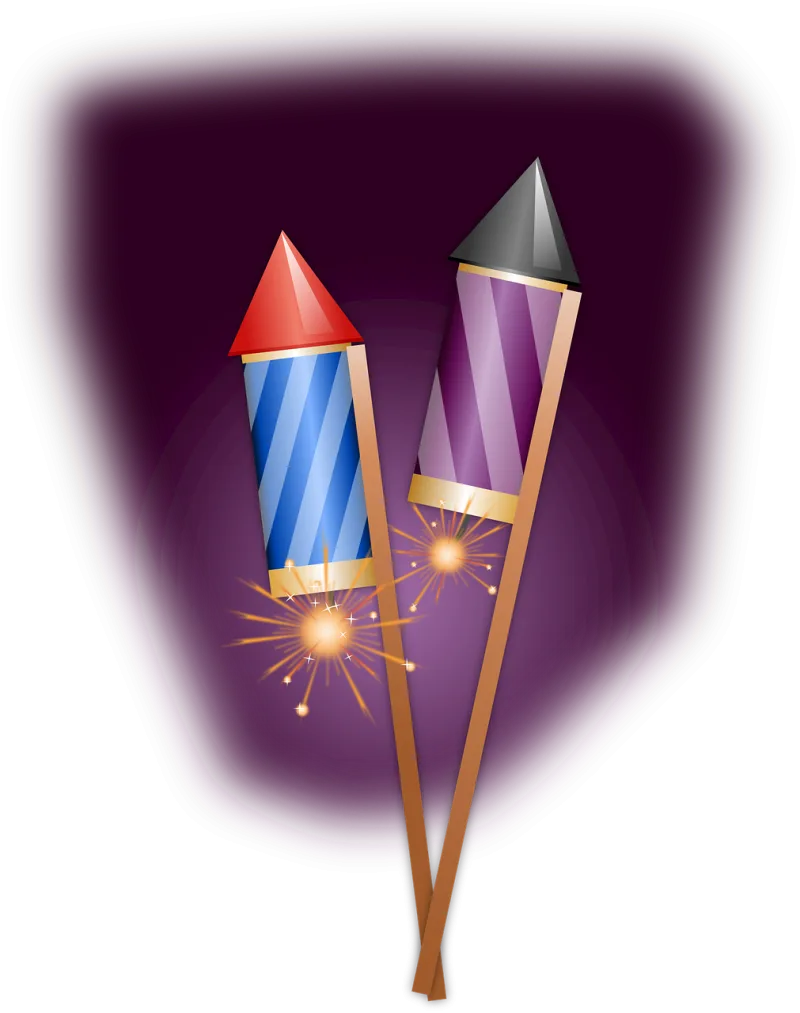 Firework Rocket New year's eve Stickdatei – Kinder