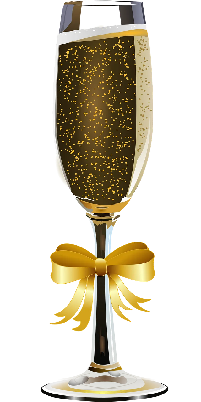 Champagne Alcohol Bubble Stickdatei – Herzen & Liebe