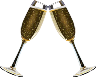 Champagne Clink glasses Celebration Stickdatei