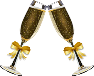 Champagne Clink glasses Celebration Stickdatei
