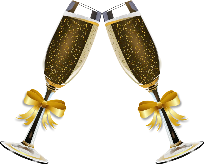 Champagne Clink glasses Celebration Stickdatei – Herzen & Liebe
