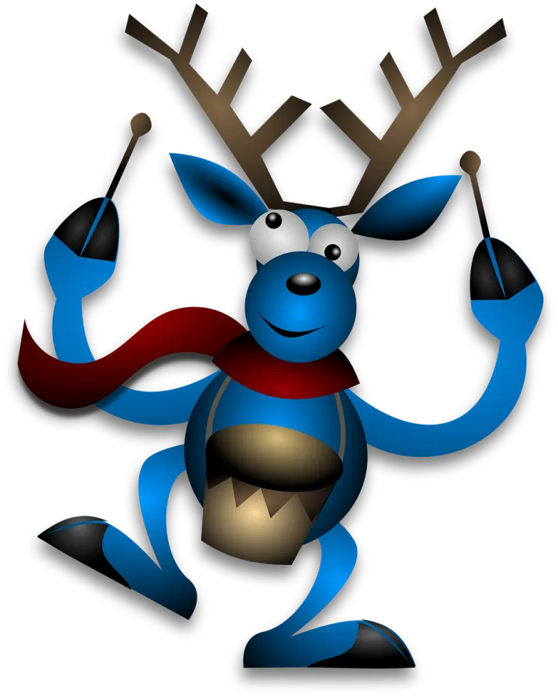 Reindeer Drummer Drumming Stickdatei – Musik