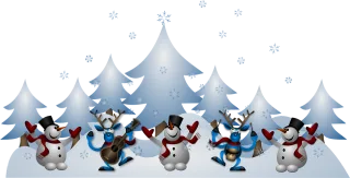 Snowmen Reindeer Christmas Stickdatei