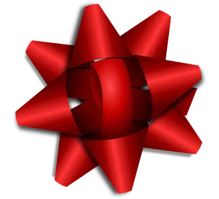 Red Ribbon Star Stickdatei