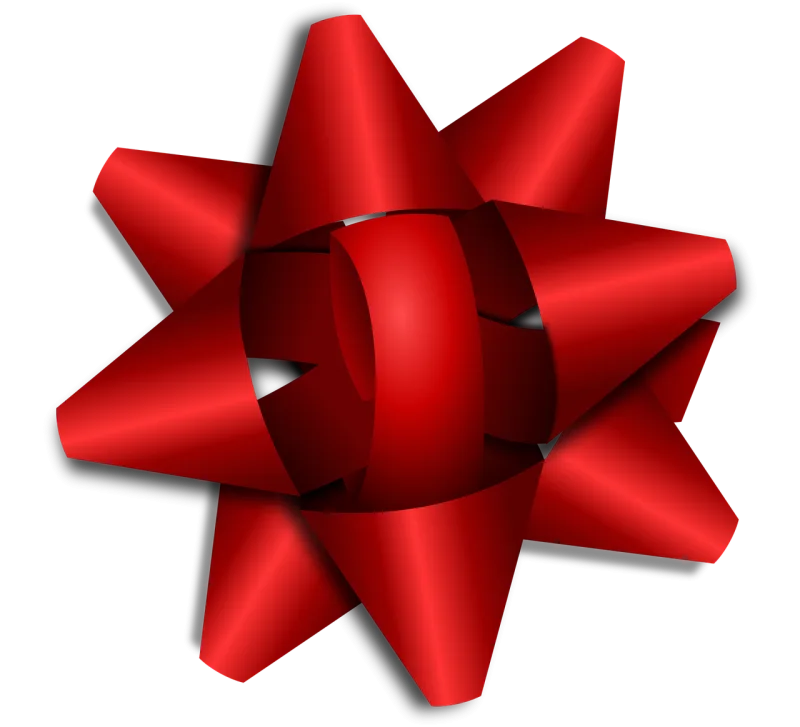 Red Ribbon Star Stickdatei – Weihnachten