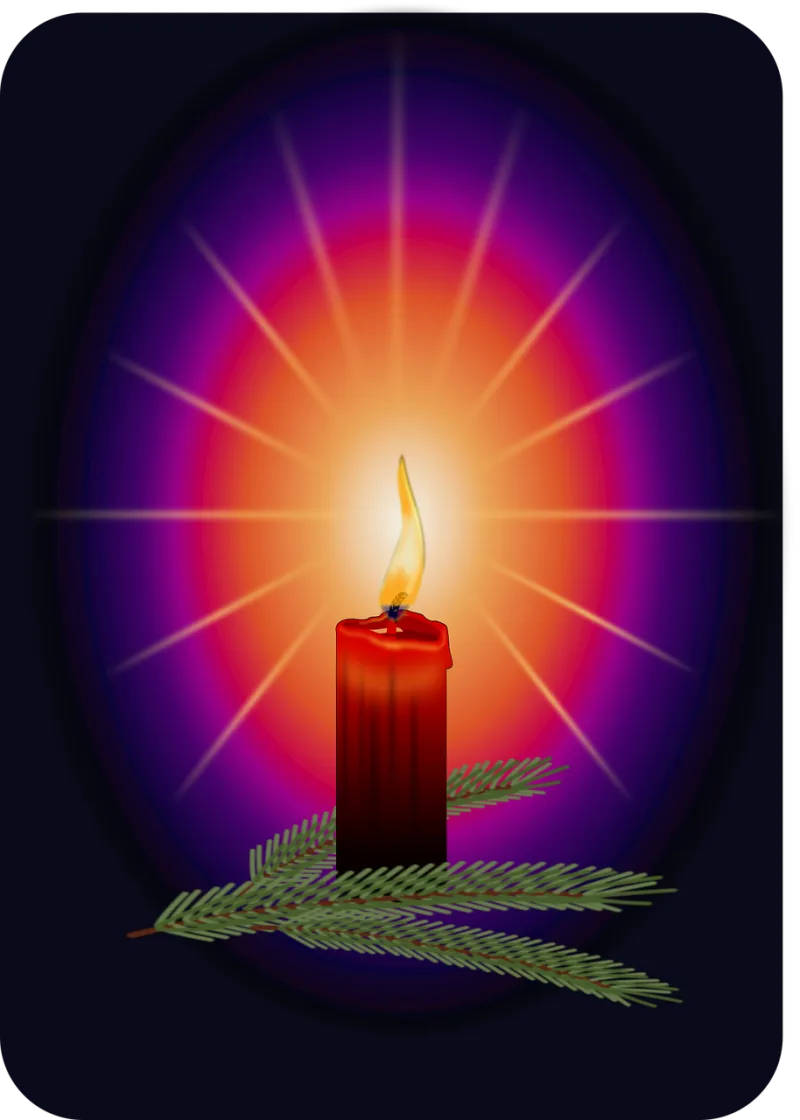 Candle Candlelight Wax candle Stickdatei – Weihnachten
