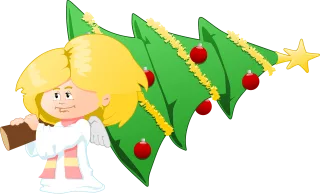 Angel Christmas Christmas tree Stickdatei