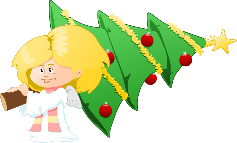 Angel Christmas Christmas tree Stickdatei – Weihnachten