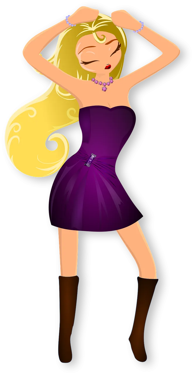 Woman Blond Dancing Stickdatei – Kinder
