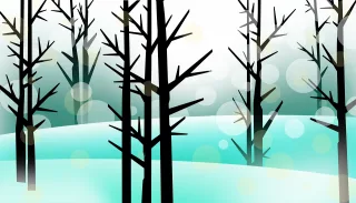 Forest Trees Landscape Stickdatei