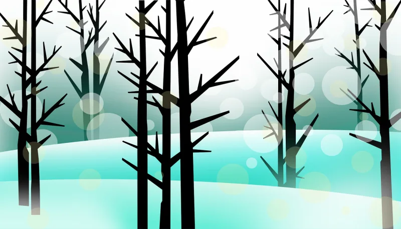 Forest Trees Landscape Stickdatei – Weihnachten