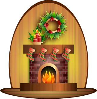 Fireplace Candle Celebration Stickdatei