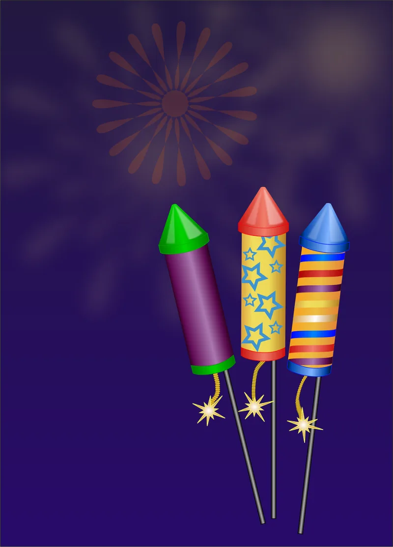 Fireworks Rockets Sylvester Stickdatei – Kinder